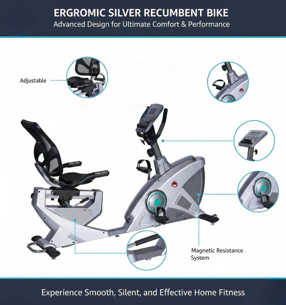 MF Recumbent Exercise Bike BXZ-305R 15-Level Resistance 120kg