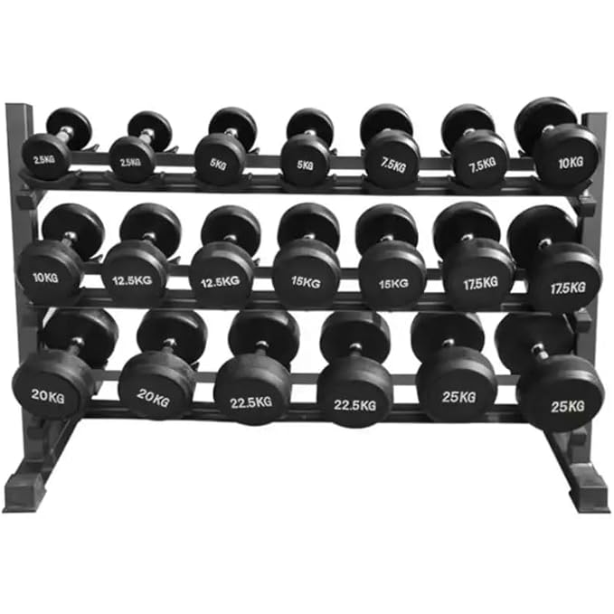 Harley Fitness TPU Commercial Rubber Round Dumbbells 2.5 to 50 kg - (Sold as Pair)
