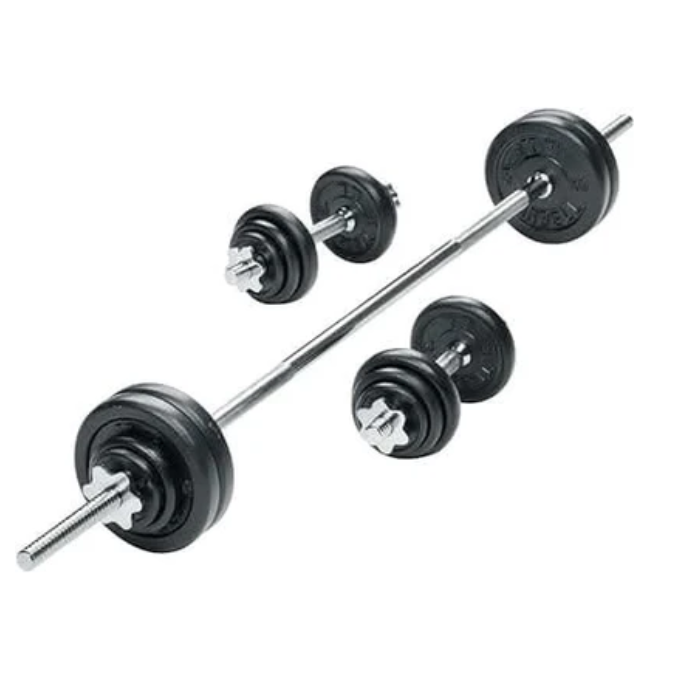 York, Dumbbell Set 50 Kg Cast Iorn, 2435, Silver/Black