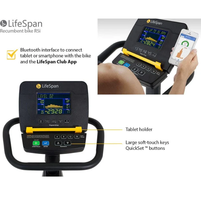 LifeSpan Fitness R5i Self-Generating Light-Commercial Recumbent Bike