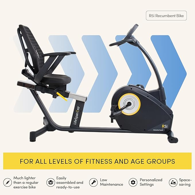 LifeSpan Fitness R5i Self-Generating Light-Commercial Recumbent Bike
