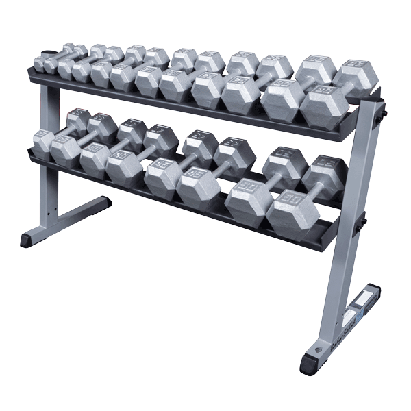 Body-Solid 60" 2-Tier Dumbbell Rack, GDR60 - Athletix.ae