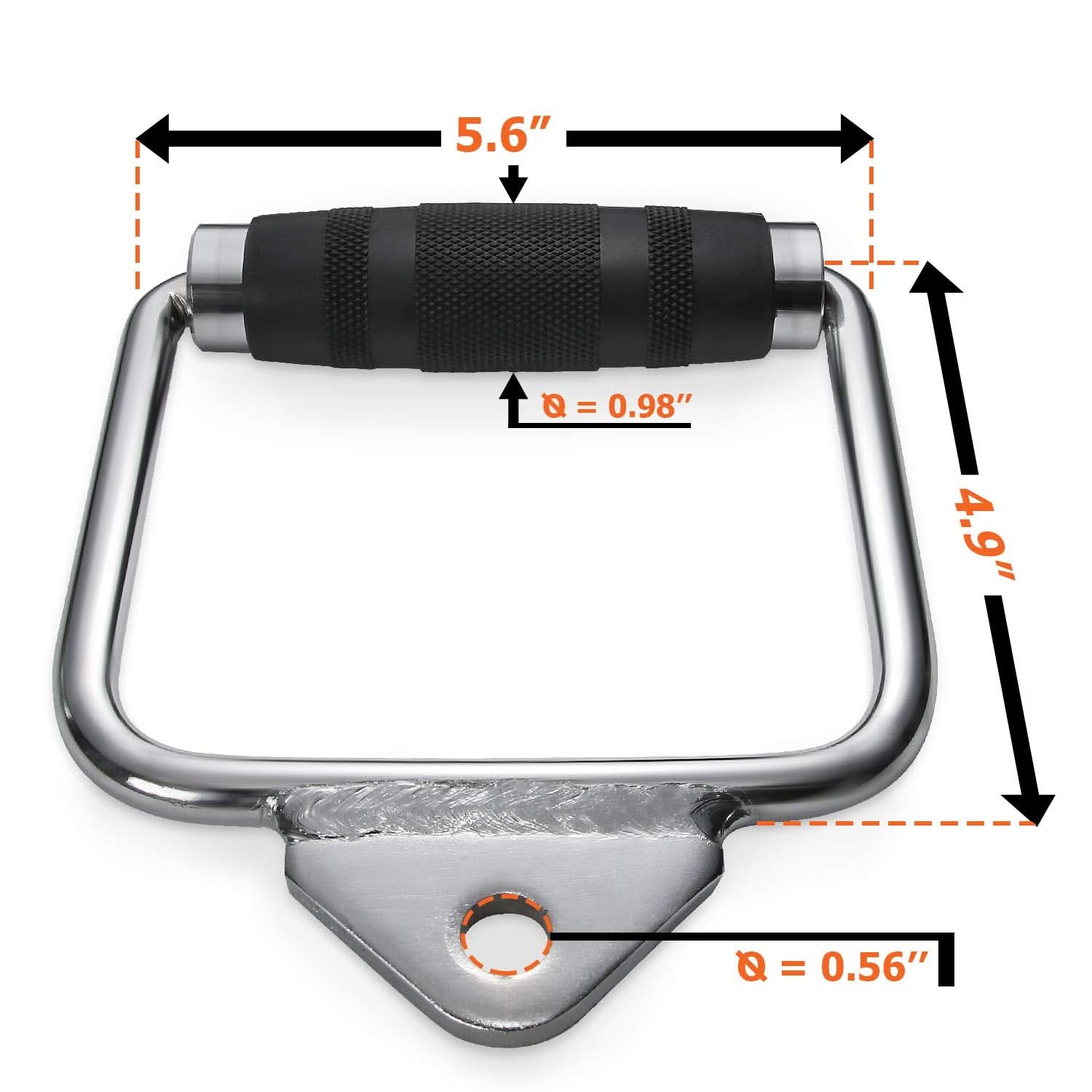 1441 Fitness Lat Attachment - D-Handle Cable Attachment - Pulley Cable Machine Attachment