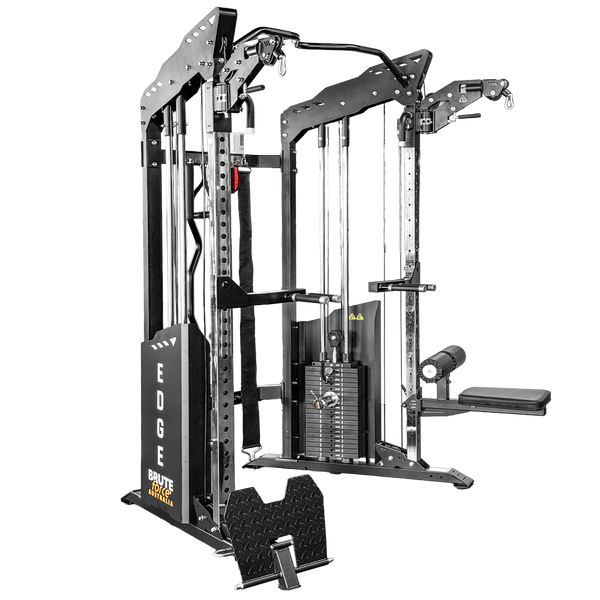 BruteForce EDGE Functional Trainer – Corner Cable Rack with 7-Point Pivot Arms & Dual Pulley System