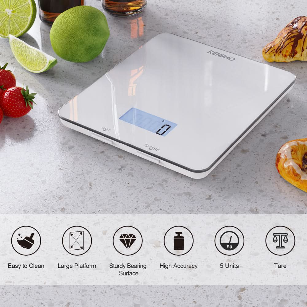 RENPHO Food Scale Kitchen Nutritional Analysis Smart Cooking Calorie Scale with Timer