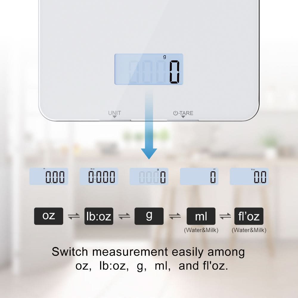RENPHO Food Scale Kitchen Nutritional Analysis Smart Cooking Calorie Scale with Timer