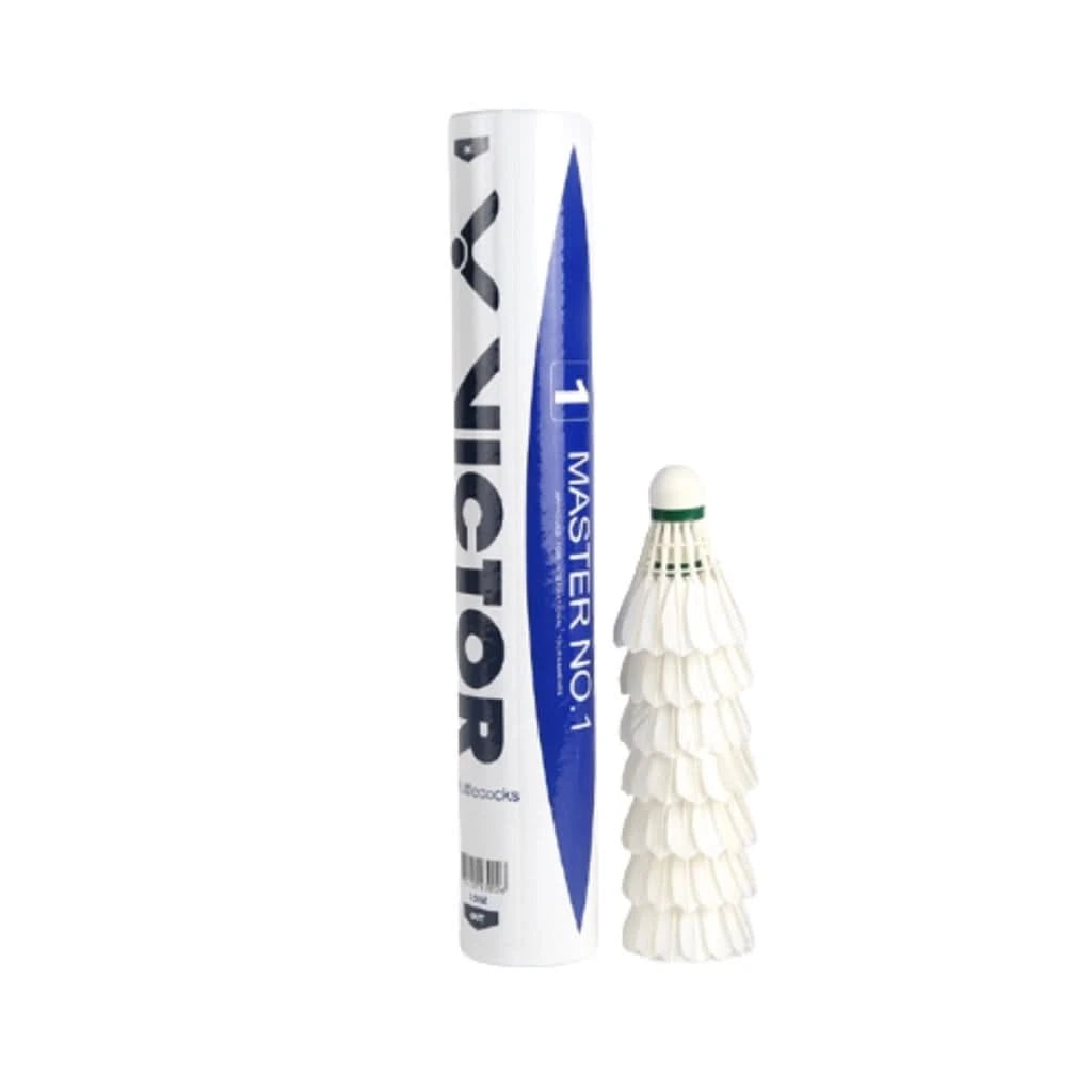 Victor Master No. 1 Badminton Shuttlecocks – Speed 77 (Dozen)