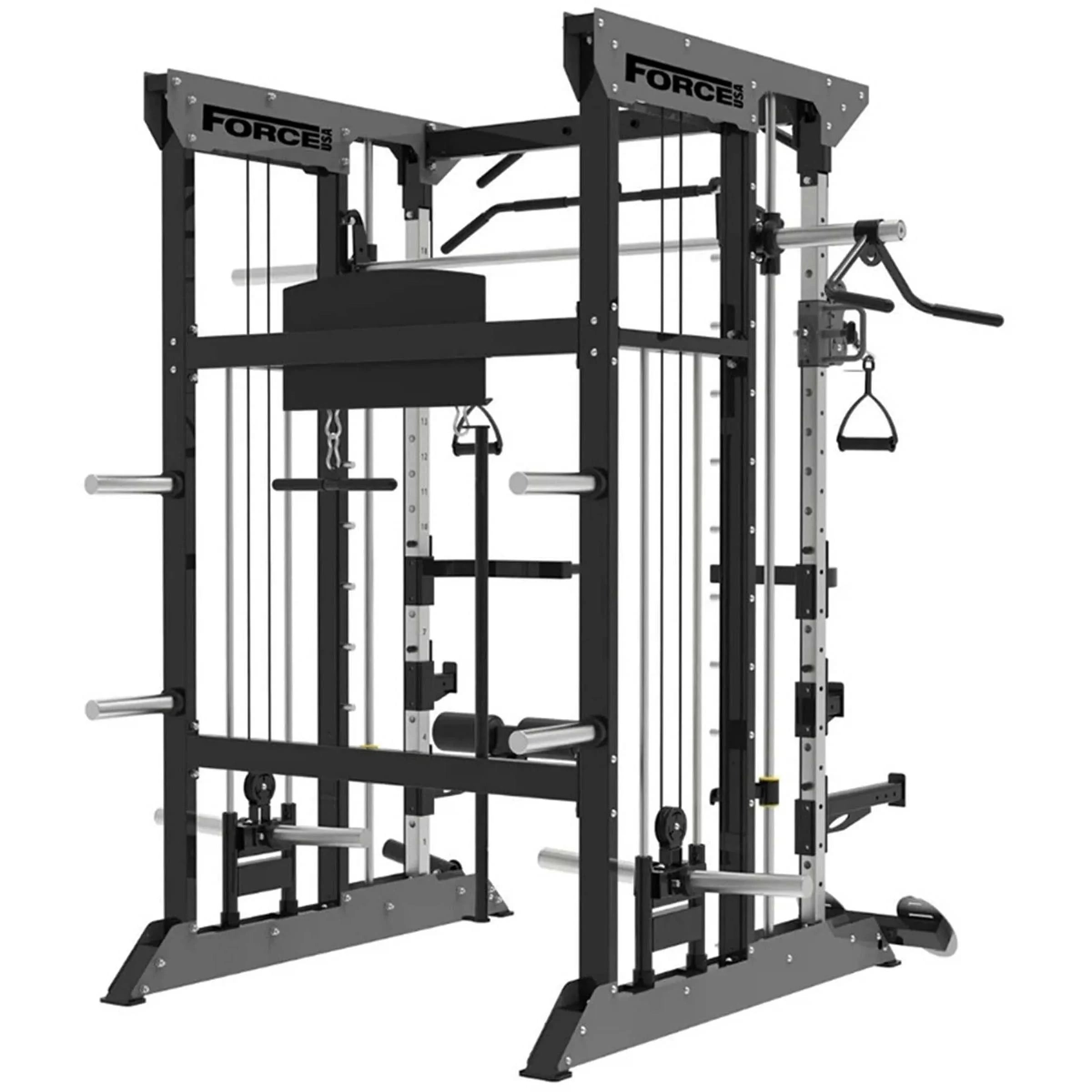 Force USA F50 All-In-One Trainer (Plate Loaded) – Includes 15kg Olympic Barbell & Cable Pulley System