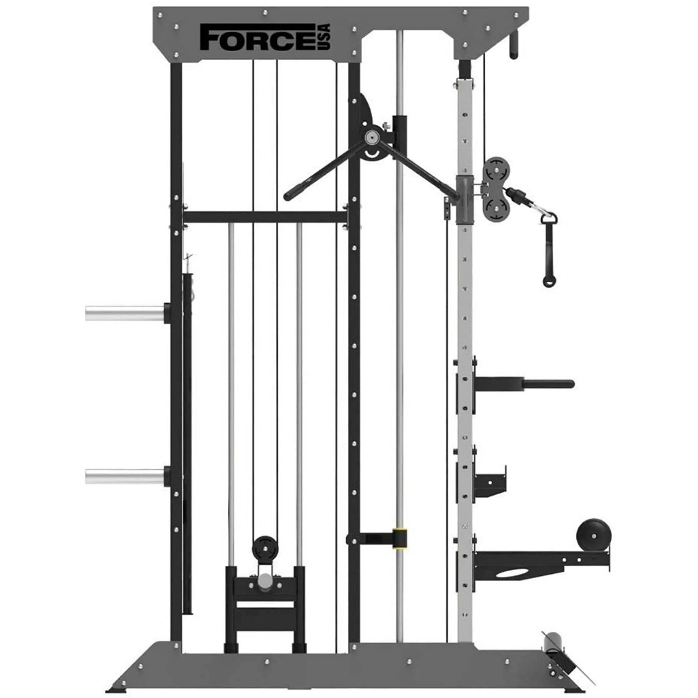 Force USA F50 All-In-One Trainer (Plate Loaded) – Includes 15kg Olympic Barbell & Cable Pulley System