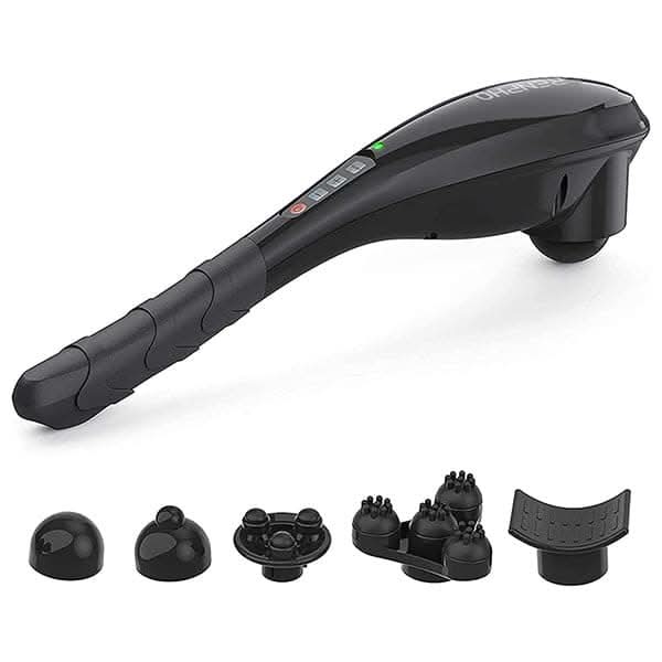 Renpho Rechargeable Hand Held Deep Tissue Massager for Muscles, Back, Foot, Neck, Shoulder Leg, Black