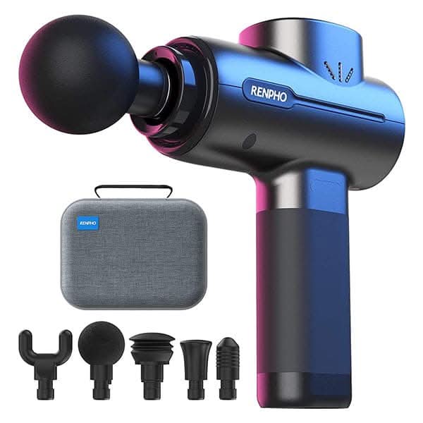 Renpho Powerful Portable Massage Gun with Long Battery Life and 10 Min Auto-off Protection