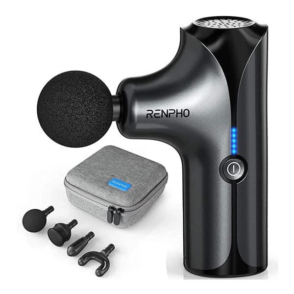 Renpho Handheld Portable Electric Body Massager?Deep Tissue Percussion Muscle Massage Gun for Athletes with 5 Speeds, Ultra Small & Quiet Massagers for Home Office Gym Black