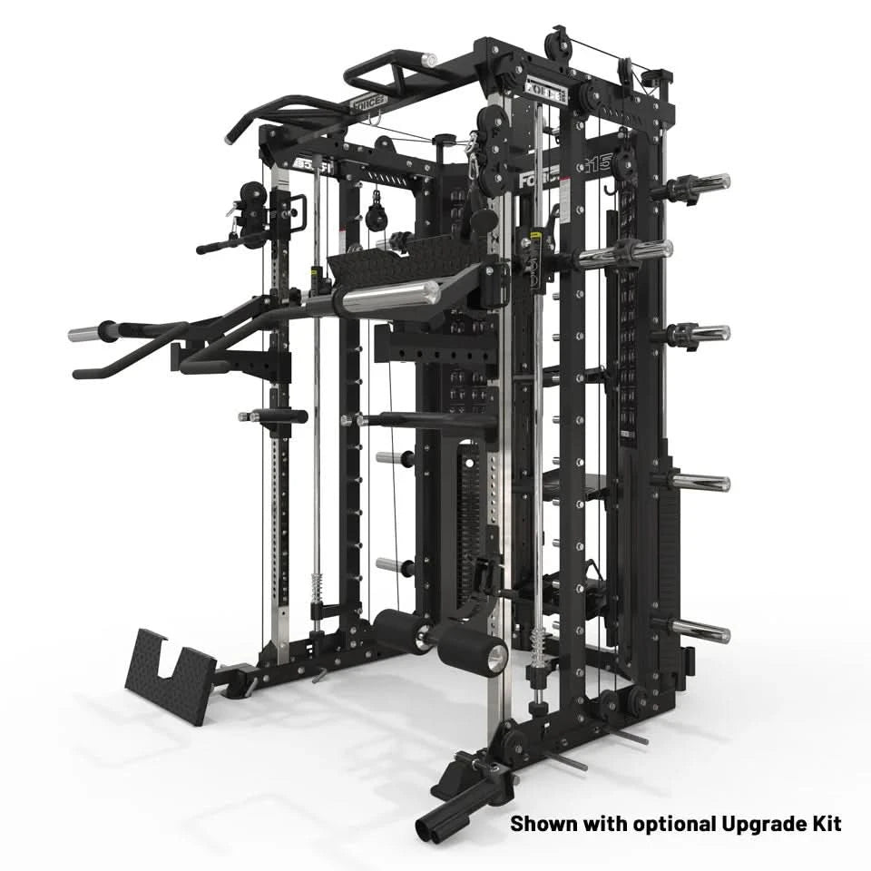 Force USA G15 All-In-One Trainer + Upgrade Kit – Compact Smith, Power Rack & Cable Gym Station