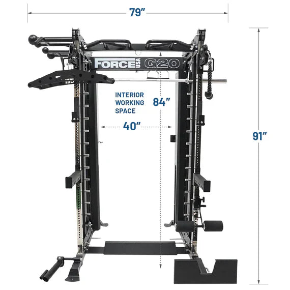 Force USA G20 Pro All-In-One Trainer (2023) – Smith Machine, Power Rack & Functional Cables