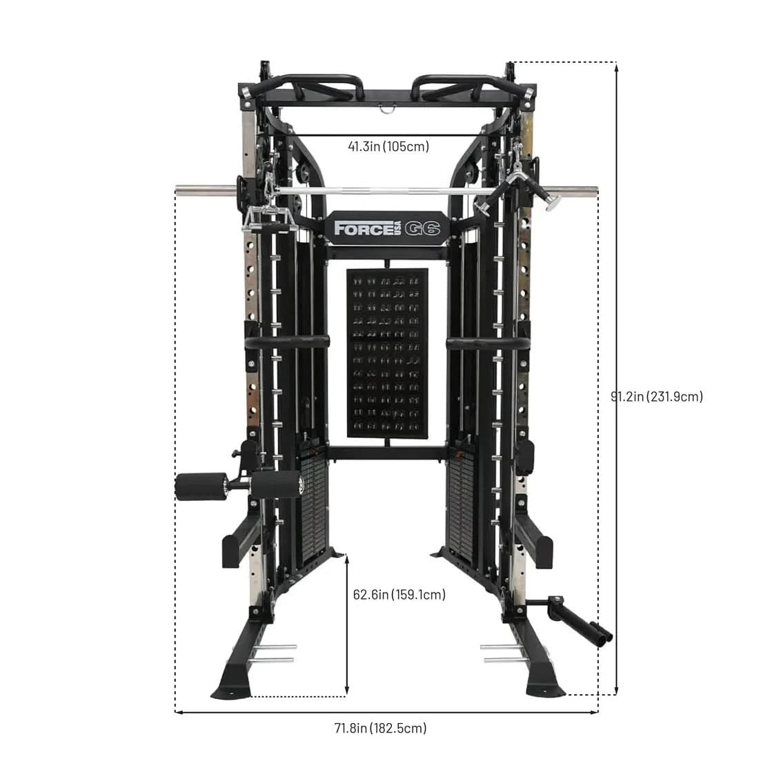 Force USA G6 All-In-One Trainer with Upgrade Kit – Smith Machine, Power Rack & Functional Cables