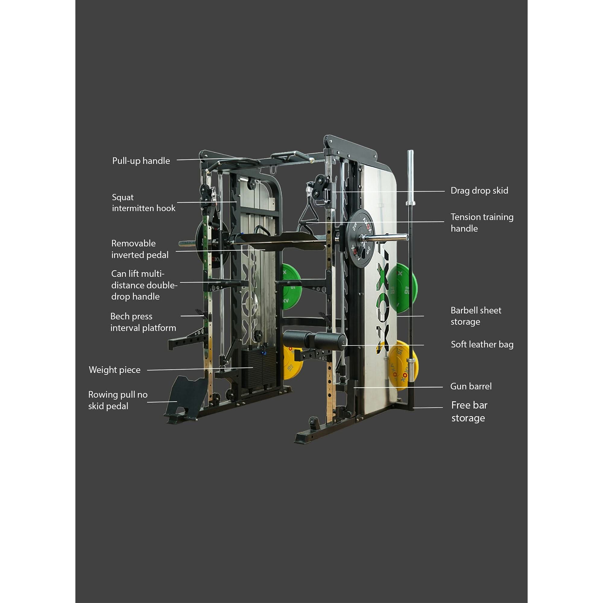 Axox Fitness Elite Pro Trainer Multi Gym Rack System with Bench
