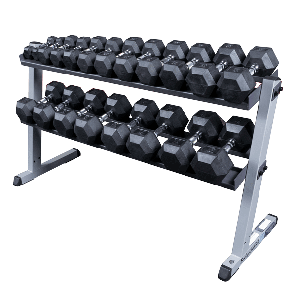 Body-Solid 60" 2-Tier Dumbbell Rack, GDR60 - Athletix.ae