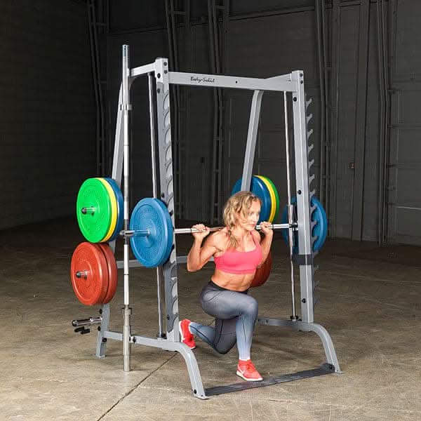 Body Solid Series 7 Smith Machine, Grey/Black, GS348 - Athletix.ae