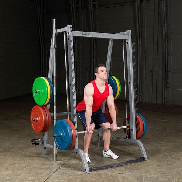 Body Solid Series 7 Smith Machine, Grey/Black, GS348 - Athletix.ae
