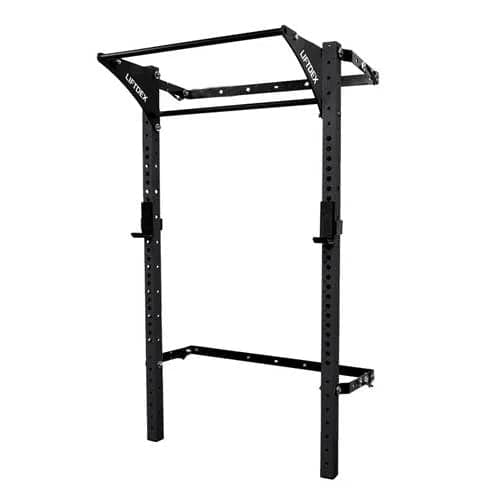 Collapsible squat rack for garage sale