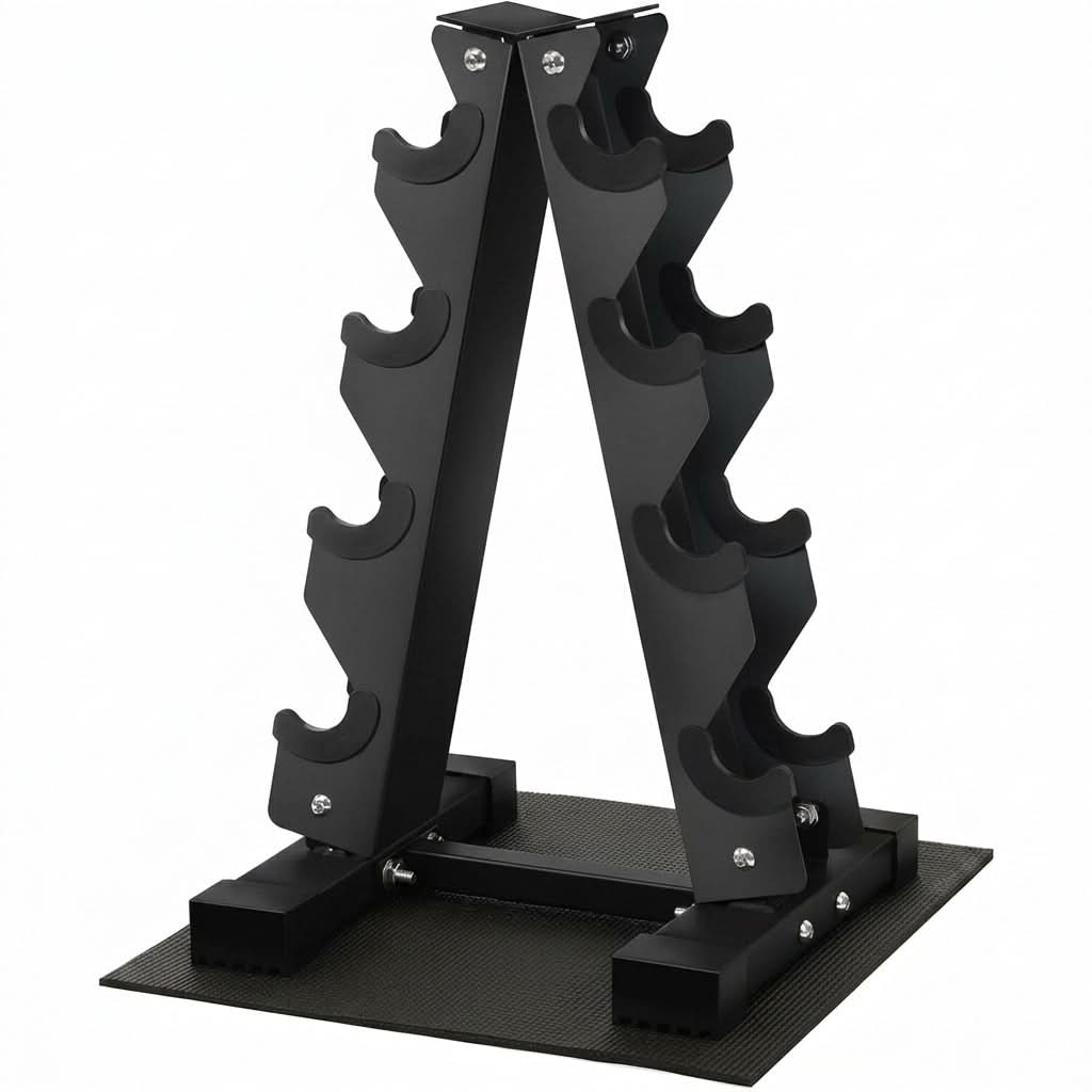 leom Fitness 4 Tier A-Frame Dumbbell Weight Rack