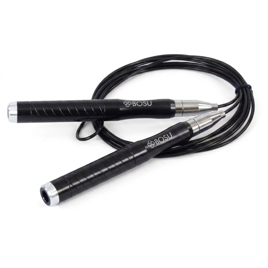 BOSU Speed Jump Rope – Black | Adjustable High-Speed Skipping Rope