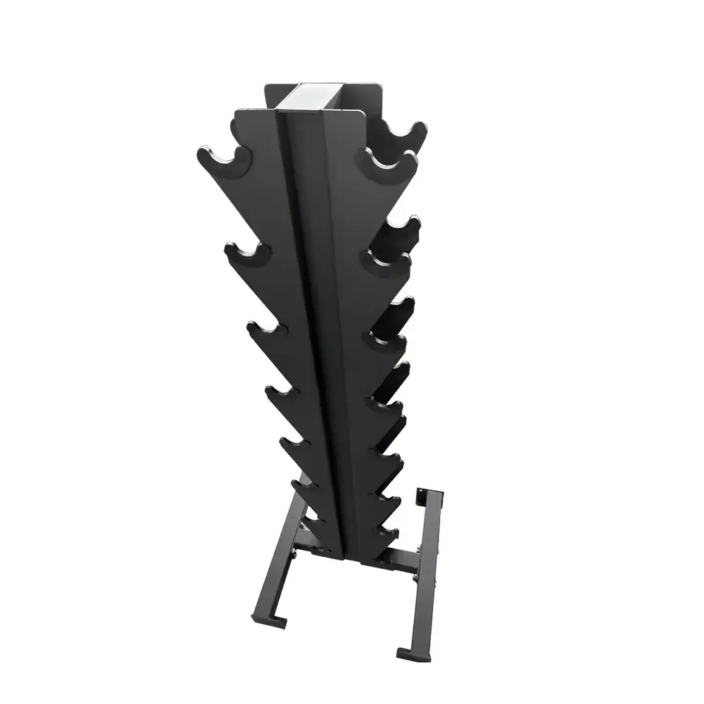 Level Fitness 8 Pair Vertical Dumbbell Rack