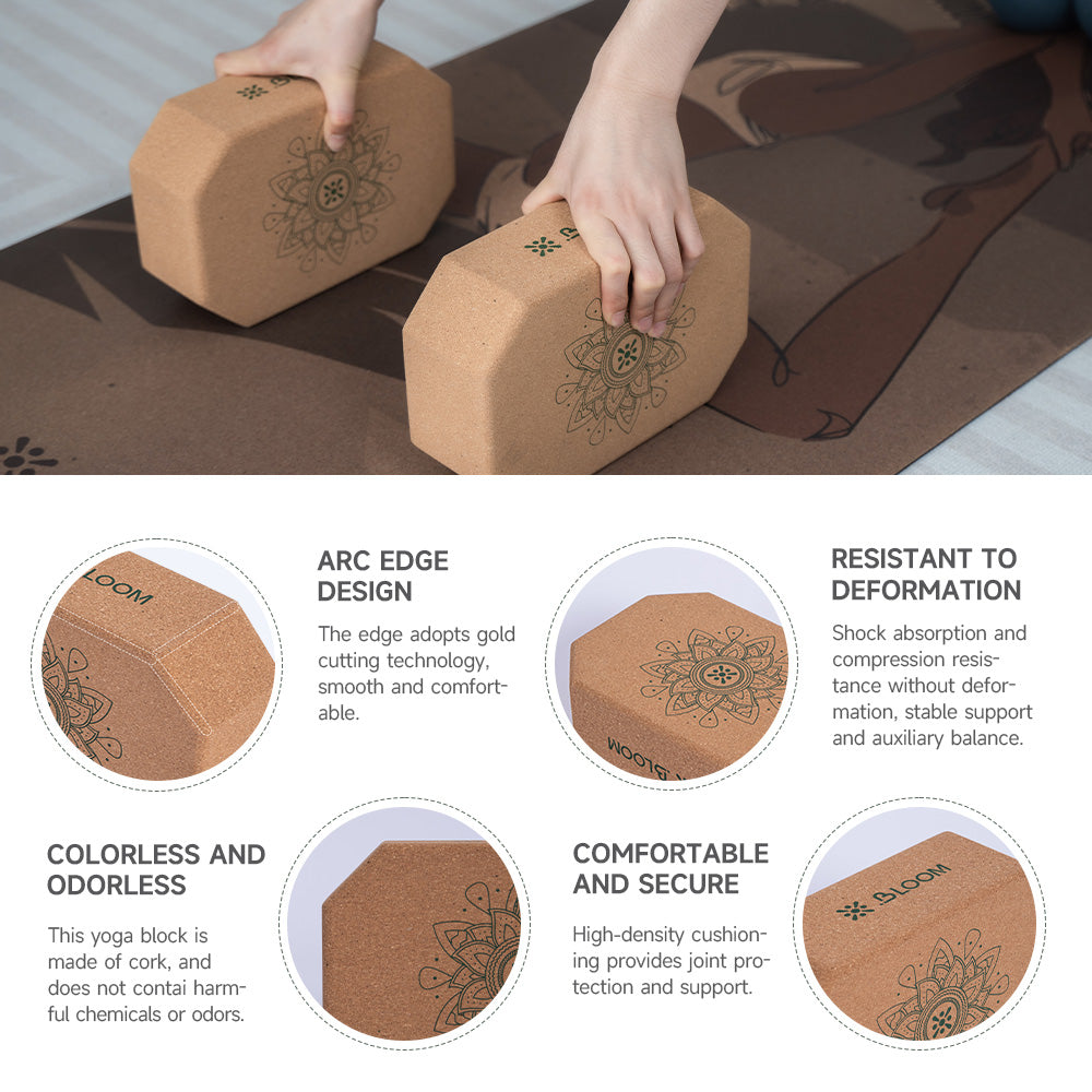 Bloom Natural Cork Yoga Block
