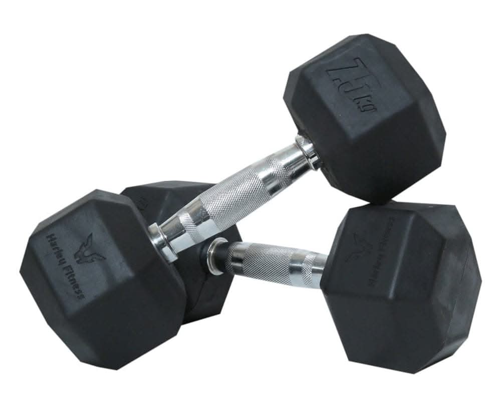 Combo Harley Fitness Premium Hex Dumbbell Set – Strength Training Equipment – Gym Equipment – 2.5 to 10 Kg – 4 Pairs