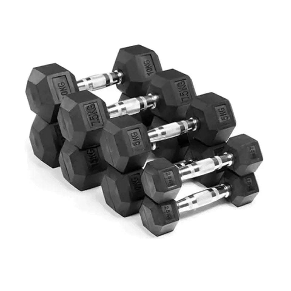 Combo Liftdex Hex Dumbbell Set – Strength Training Equipment – Gym Equipment – 2.5 to 10 Kg – 4 Pairs