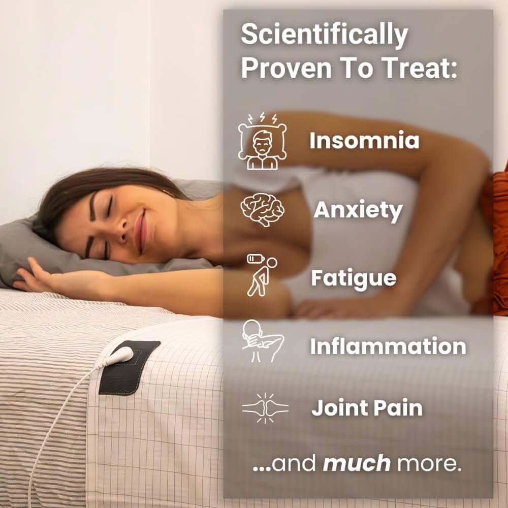 Grounding Bedsheet – Organic Cotton & Silver Fiber for Better Sleep, Pain Relief & Stress Reduction | 260x50 cm with Connection Cord