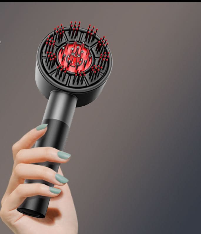 Red Light Scalp Massager – LLLT Hair Growth Device with Adjustable Intensity, Waterproof & Serum Applicator for Scalp Health & Relaxation