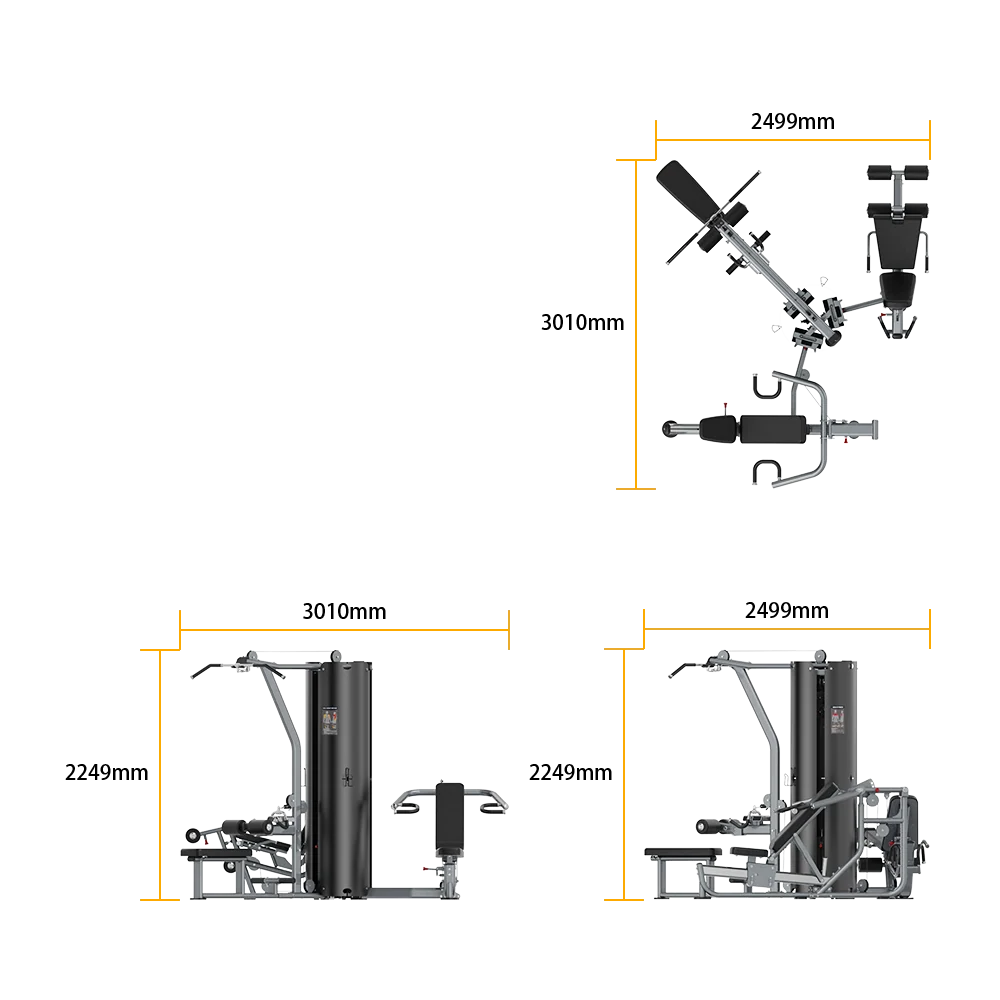 Insight Fitness 3 Station Multi Gym BS004 – Commercial Strength Training Machine