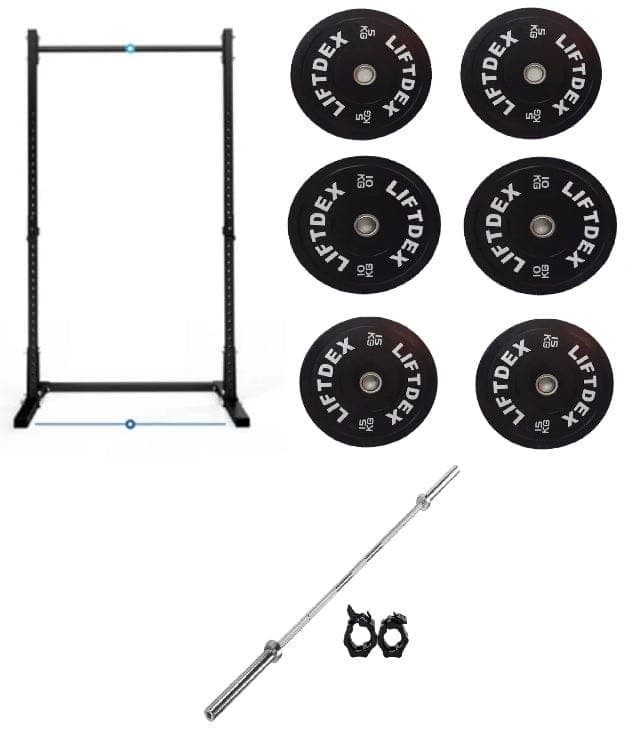 Combo Liftdex Squat Rack with 7ft Barbell with Plates (80 Kg Set)