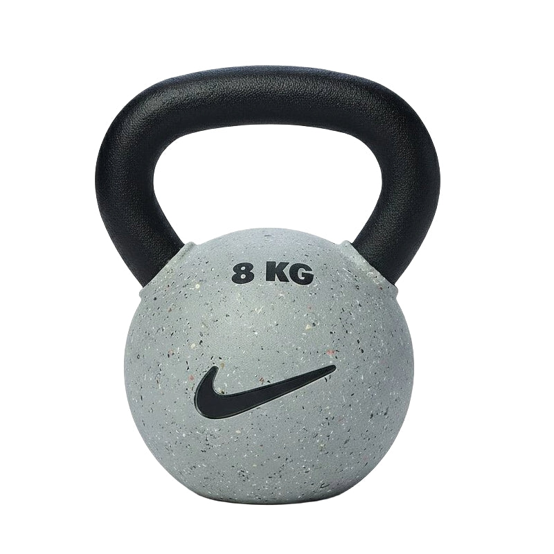 Nike Rubber Coated Kettlebell Strength Training Grind Kettlebells - Smoke Grey 8