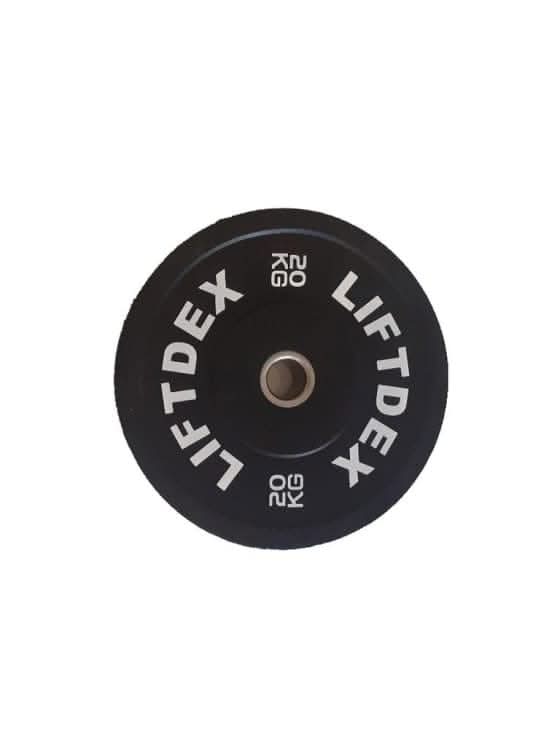 Liftdex 3D Black Rubber Olympic Bumper Plates - 2.5 to 25 KG | Per Piece Single 20 KG