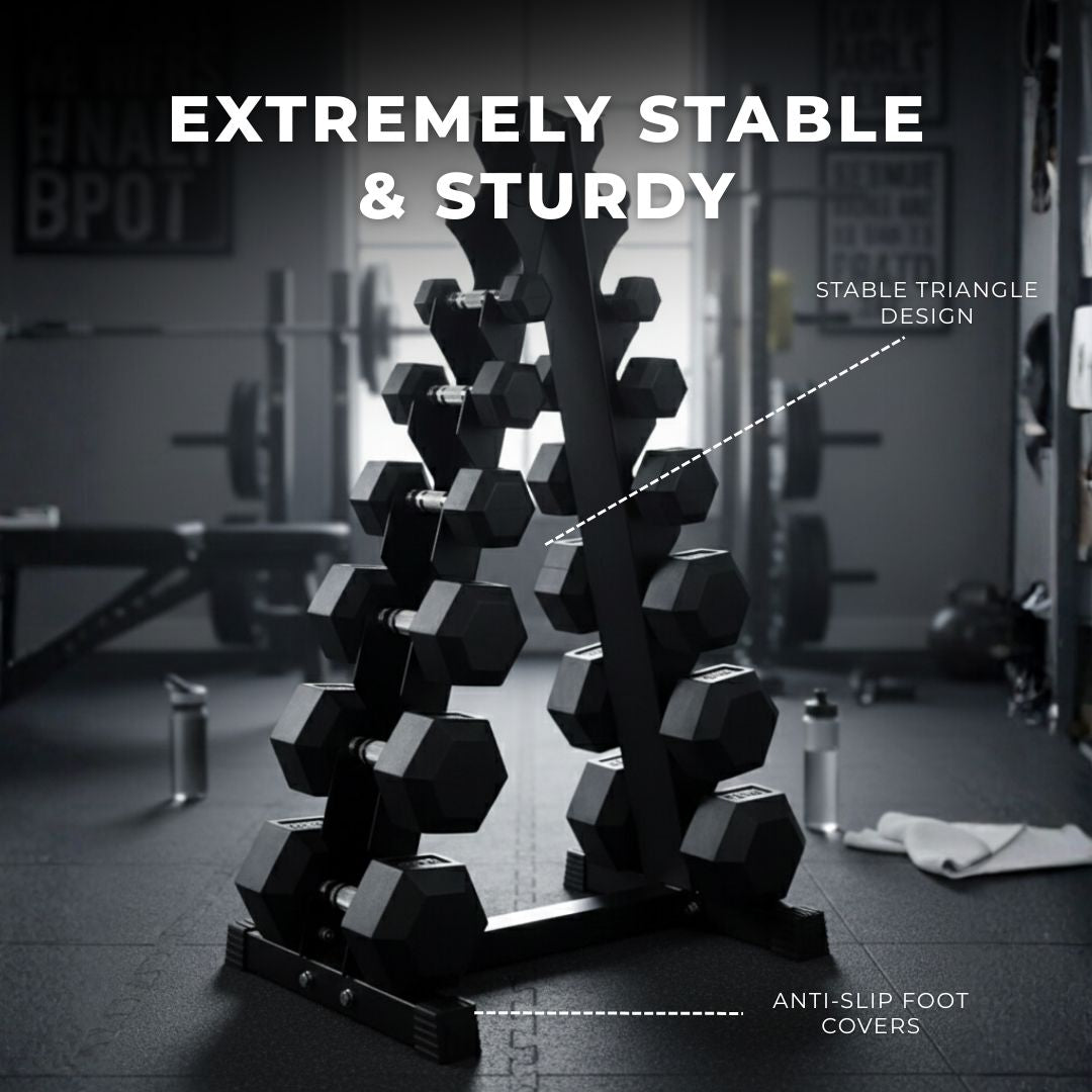 Leom Fitness 6 Pair Vertical Dumbbell Rack