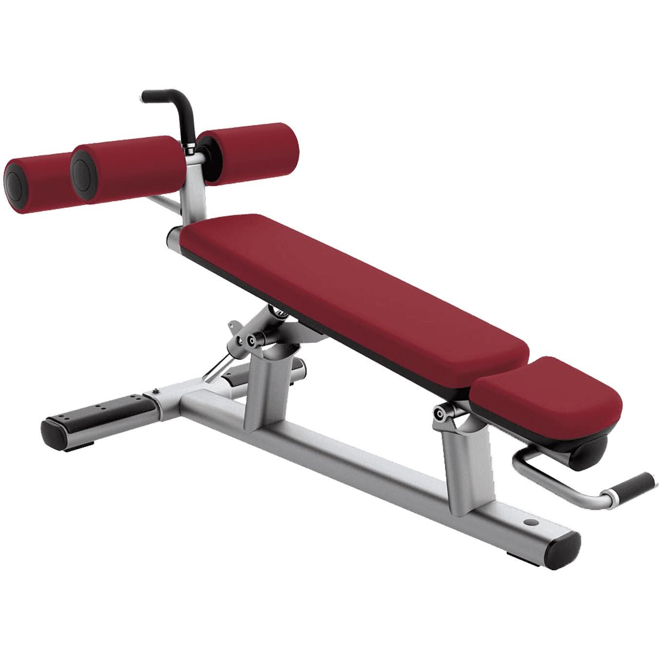 Life Fitness Signature Adjustable Abdominal Bench | Platinum - Cranberry