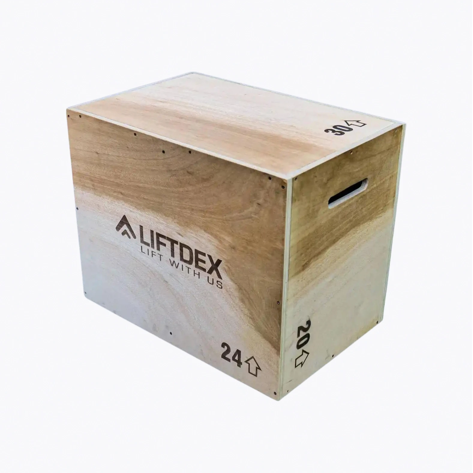 Liftdex Wooden Plyo Box: 3 Heights (20", 24", 30") | 30Kg | Uae Made | Strength Training