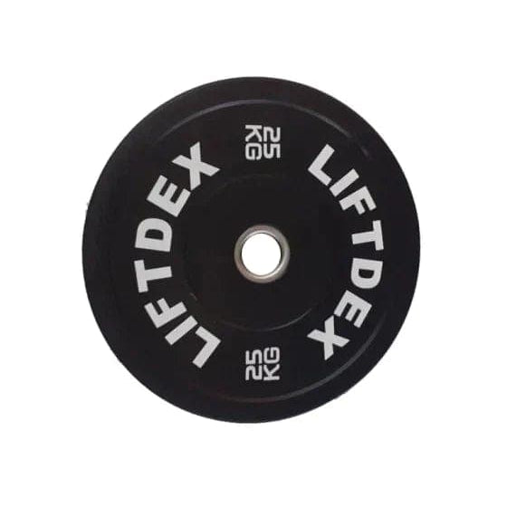Liftdex 3D Black Rubber Olympic Bumper Plates - 2.5 to 25 KG | Per Piece Single 25 KG
