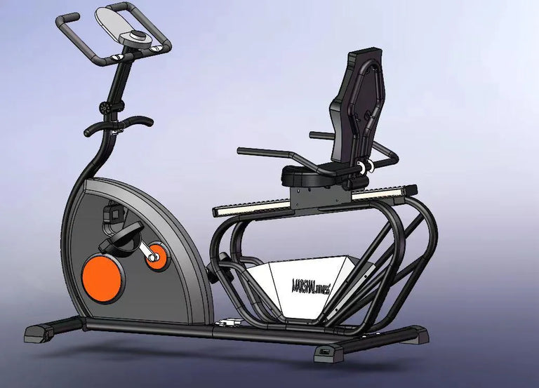 Marshal 2-in-1 Recumbent Bike + Rowing Machine