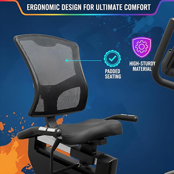Marshal Recumbent Exercise Bike Ð 8 Level Magnetic Resistance