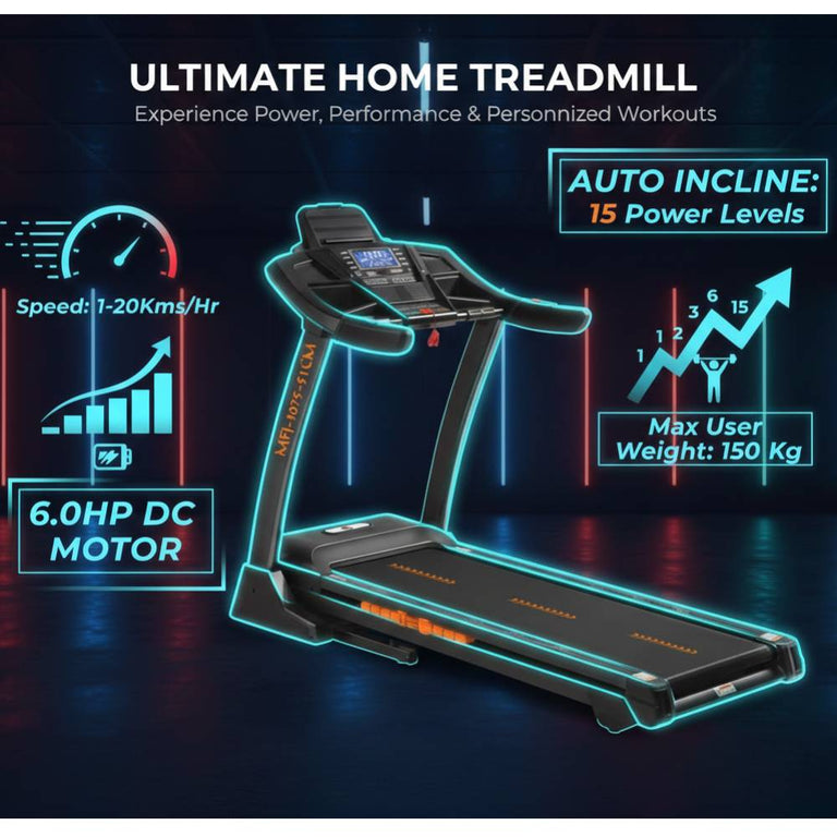 Marshal 6.0 HP Home Treadmill with Auto Incline