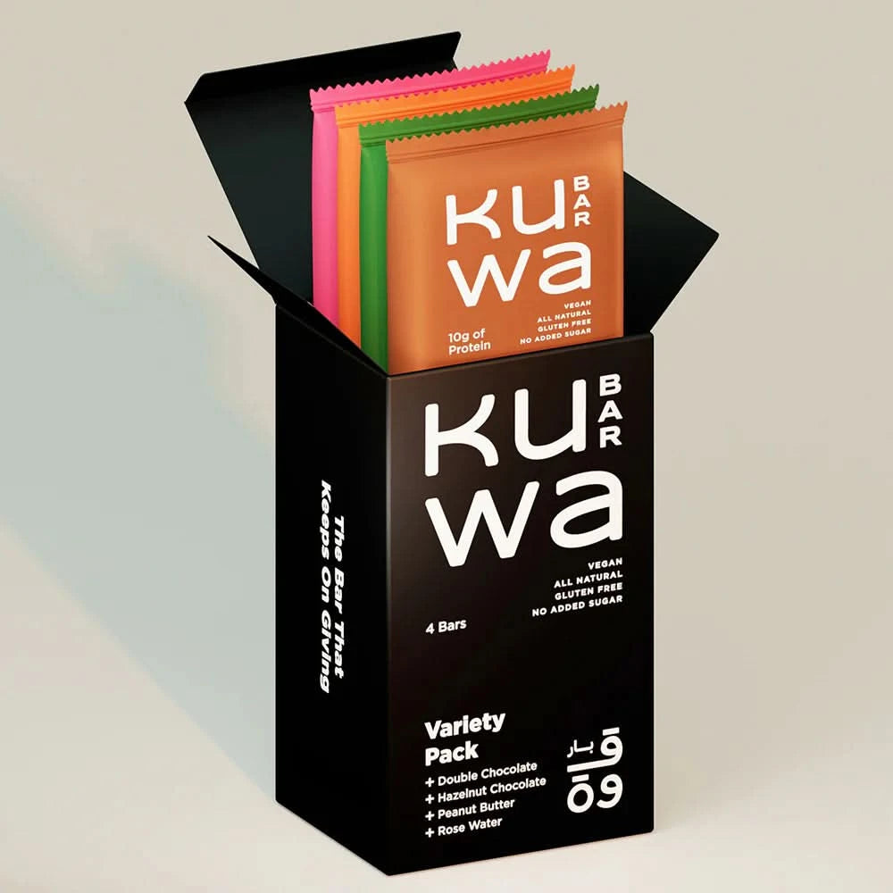 Kuwa All Natural Protein Bars (Pack of 4) Mix Pack
