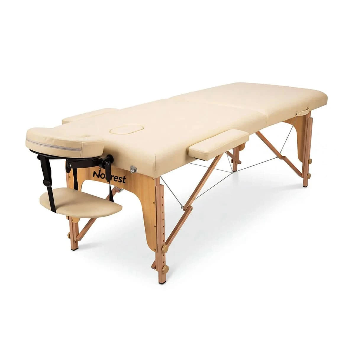 Nourest Portable Foldable Professional Massage Table (2 fold) Beige