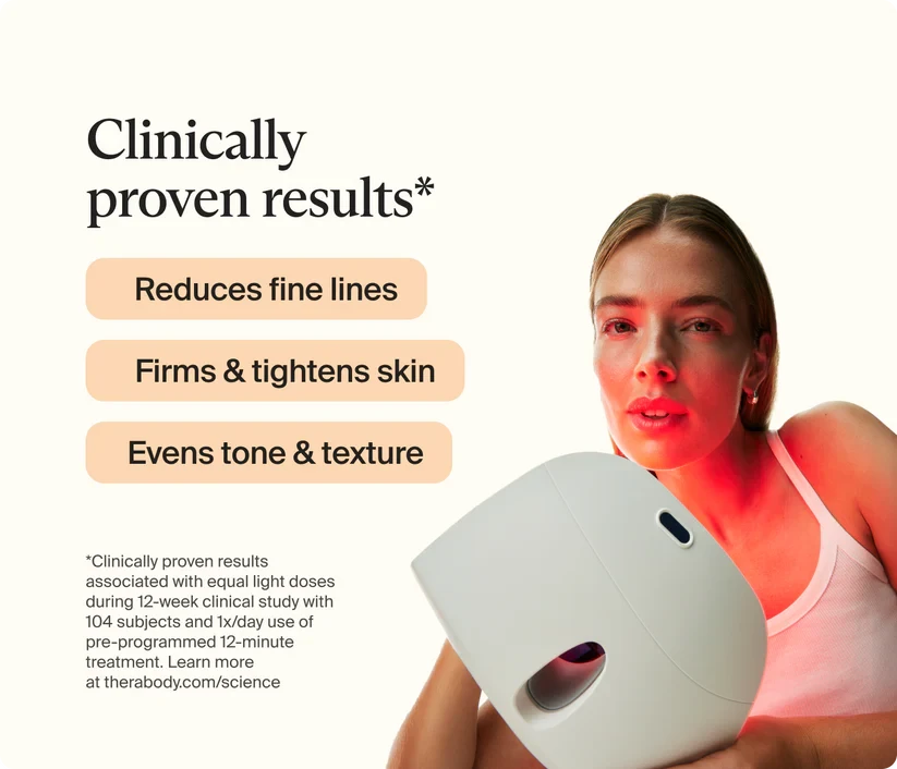 Therabody TheraFace Mask GLO | Anti-Aging LED Mask for Clear & Radiant Skin