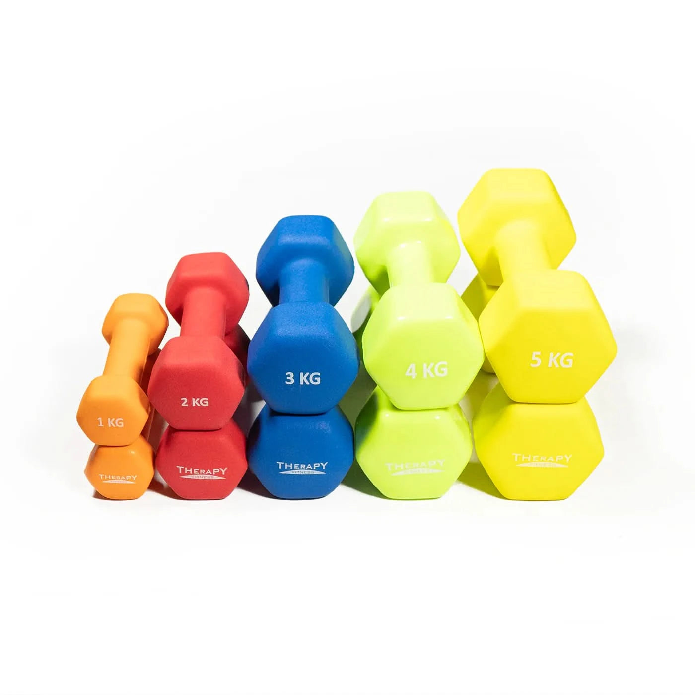 Therapy Fitness Neoprene Dumbbells Sold as Pair | 1Kg to 5 Kg