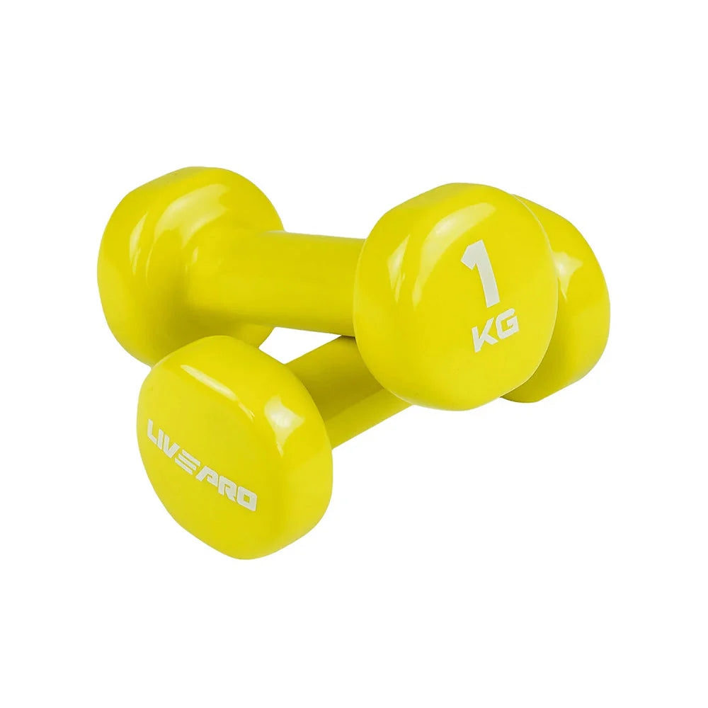 Livepro, Colored Studio Dumbbell, Lp8076, 1 Kg, Yellow