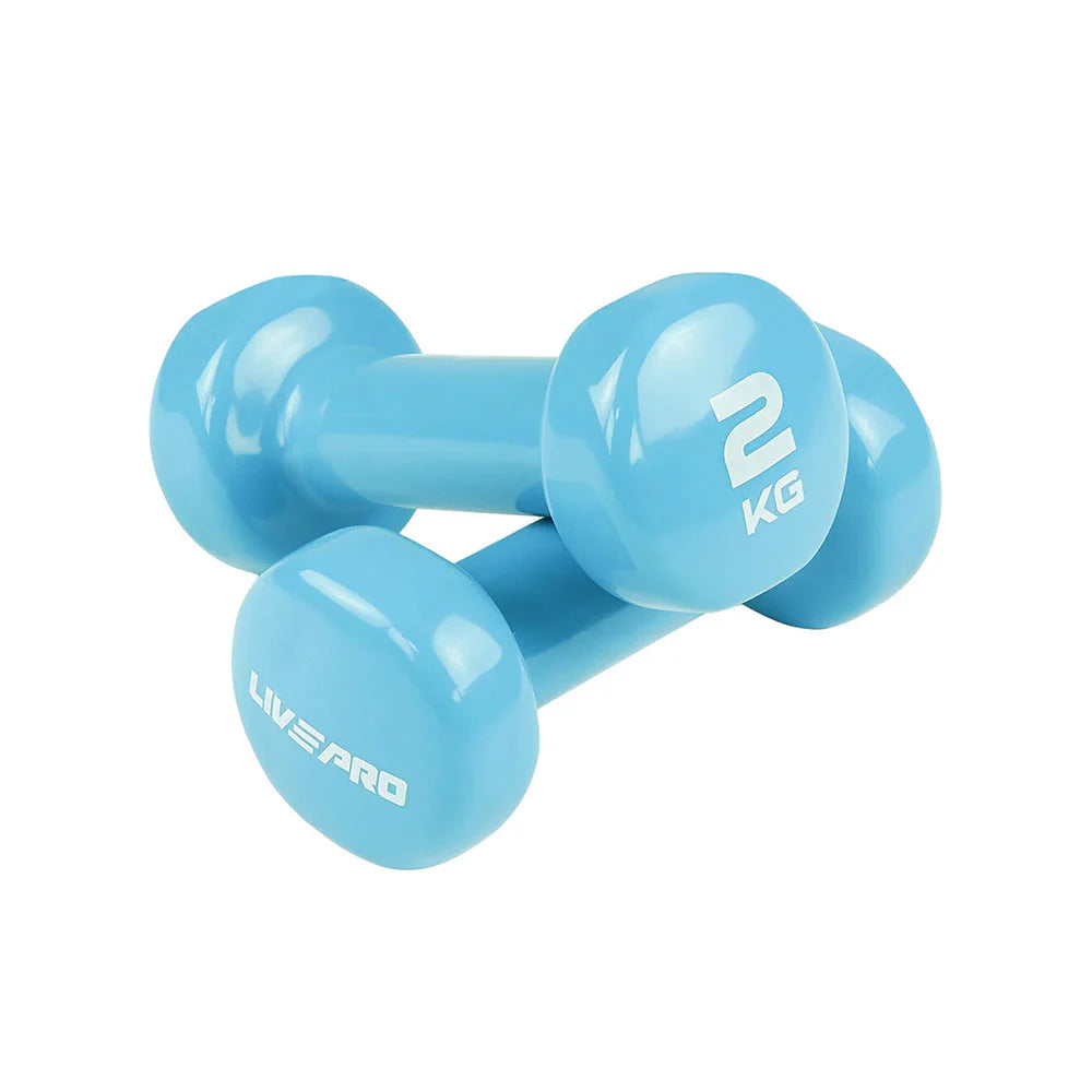 Livepro, Colored Studio Dumbbell, Lp8076, 2 Kg, Blue