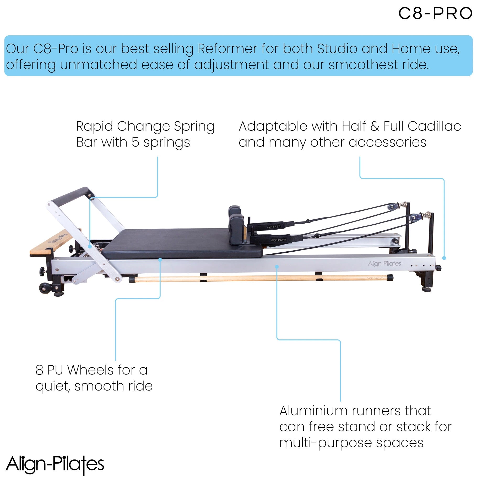 Align-Pilates C8-Pro Pilates Reformer